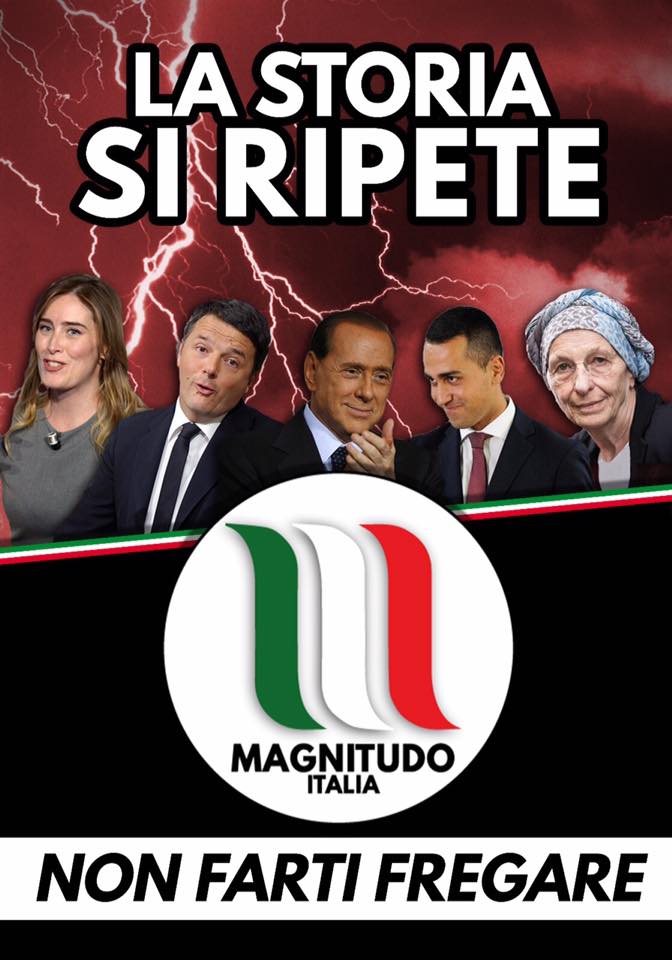 I manifesti di Magnitudo Italia per le strade di Roma